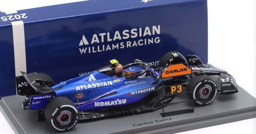 1/43 Spark 2025 F1 Carlos Sainz jr. Williams FW47 #55 3rd Azerbaijan GP Car Model