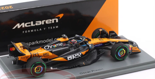 1/43 Spark McLaren MCL39 No.81 McLaren Formula 1 Team Winner Belgian GP 2025 Oscar Piastri Car Model