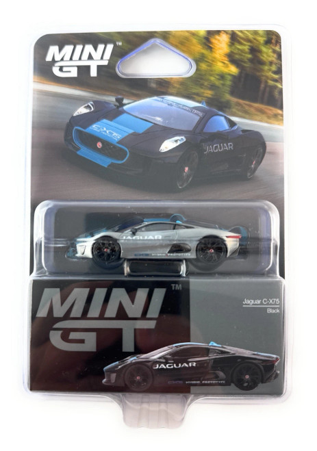 CHASE CAR 1/64 Mini GT Jaguar C-X75 CX75 (Chrome Silver) Diecast