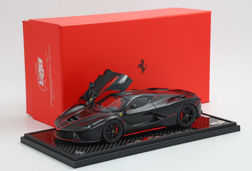1/18 BBR Ferrari LaFerrari (Matt Black with Red Stripes) Diecast Car Model Limited 200 Pieces 1/18 BBR Ferrari LaFerrari (Matt Black with Red Stripes) Diecast Car Model Limited 200 Pieces