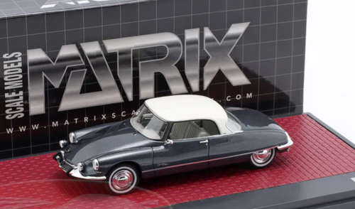 1/43 Matrix 1967 Citroen DS21 Grand Palais Coupe (Blue Grey Metallic) Car Model