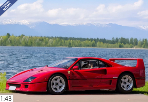 1/43 BBR 1987 Ferrari F40 (Rosso Corsa 322 Red) Nigel Mansell Car Model