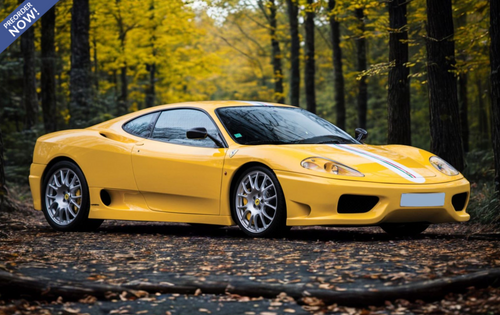 1/43 BBR Ferrari 360 Challenge Stradale (Modena Yellow with Italian Flag) Car Model