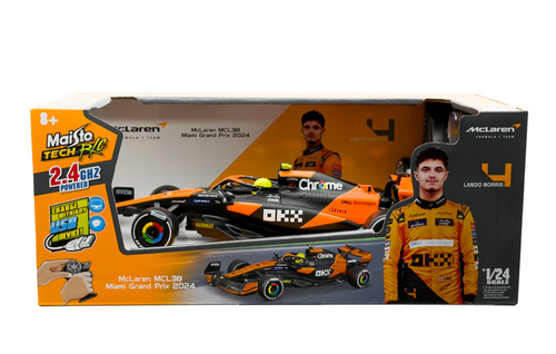 1/24 Maisto 2024 Formula 1 McLaren MCL38 Miami GP #4 Lando Norris Remote Control Car