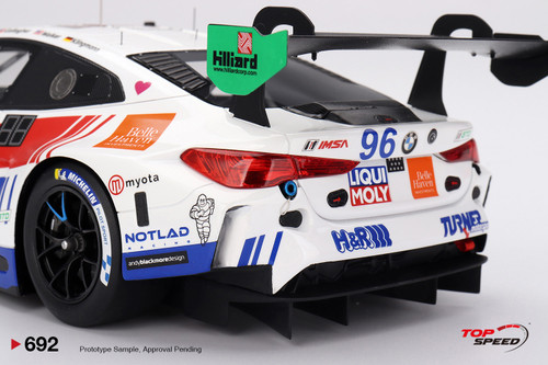 1/18 Top Speed 2025 BMW M4 GT3 EVO #96 Turner Motorsport 2025 IMSA Daytona 24 Hrs Car Model