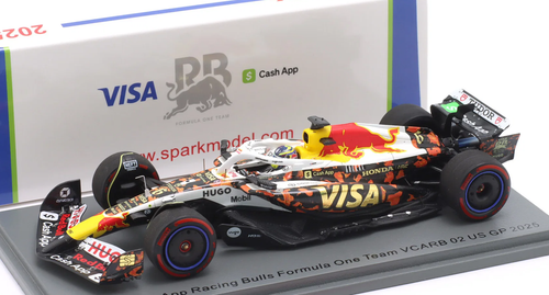 1/43 Spark Racing Bulls VCARB 02 No.6 Visa Cash App Racing Bulls Formula One Team US GP 2025 Isack Hadjar Car Model