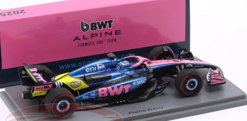 1/43 Spark Alpine A525 No.10 BWT Alpine Formula One Team US GP 2025 Pierre Gasly Car Model