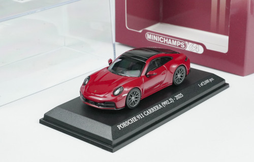 1/64 Minichamps 2025 Porsche 911 (992.2) Carrera (Carmine Red