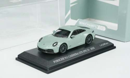 1/64 Minichamps 2025 Porsche 911 (992.2) Carrera GTS (Metallic Green) Diecast Car Model