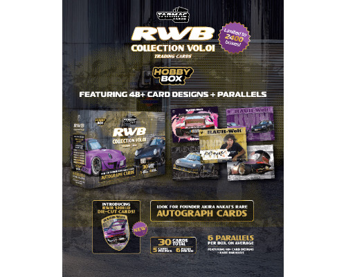Tarmac Cards RWB Collectible Trading Cards Vol. 01 Hobby Box (6 Packs total 30 Cards)