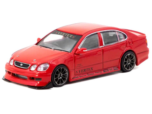 1/64 Tarmac Works VERTEX Toyota Aristo JZS161 (Red) Diecast Car Model