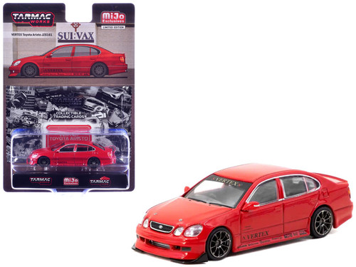 1/64 Tarmac Works VERTEX Toyota Aristo JZS161 (Red) Diecast Car Model