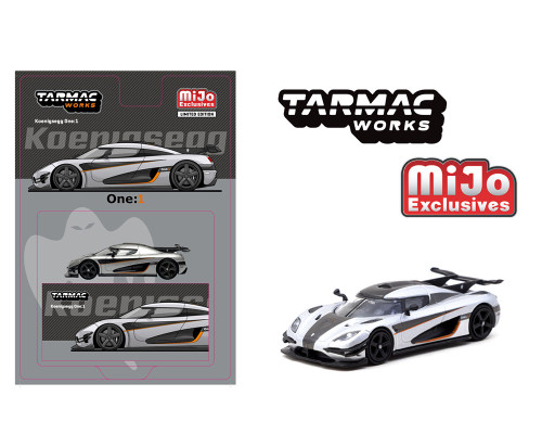 1/64 Tarmac Works Koenigsegg One:1 (Silver) Diecast Car Model