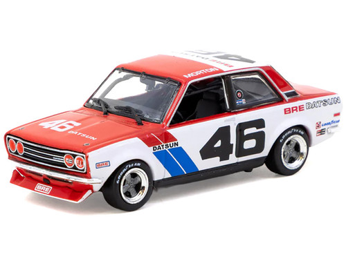 1/64 Tarmac Works 1971 BRE Datsun 510, Trans-Am 2.5 Championship John Morton Diecast Car Model