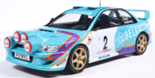1/18 Solido 1998 Subaru Impreza S5 WRC99 Green #2 G.De Mevius, J-M.Fortin Belgium Ypres Westhoek Rally Diecast Car Model