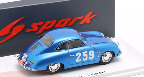 1/43 Spark Porsche 356 1500 No.259 Rally Monte Carlo 1955 C. Cooper - J. Fischel Car Model