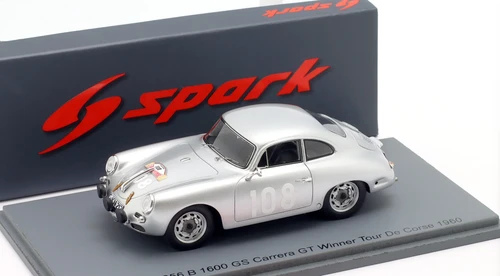 1/43 Spark Porsche 356 BT5 No.108 Winner Tour De Corse 1960 H. Linge - P-E. Strähle Car Model