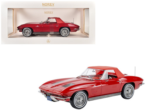 1/18 Auto World 1963 Chevrolet Corvette Stingray Z06 Riverside Red