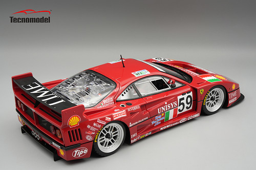 1/18 Tecnomodel Ferrari F40 LM 1996 24h LM Driver: P.NAPP I, R. DONOVAN, T.OOTA Open Rear Trunk & Engine Part Closes with Magnetic System Limited Edition Car Model
