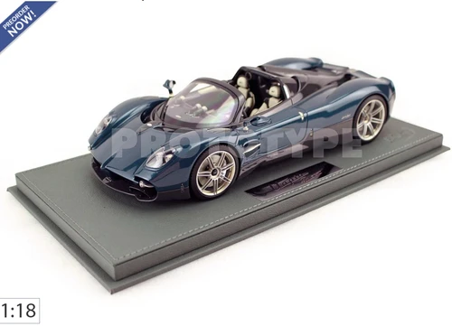 1/18 BBR Pagani Utopia Roadster Open Roof (Cobalto Blue Green Gloss Carbon) Car Model