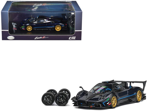 1/64 CM Model Pagani Zonda Revlucion (Metallic Blue with Carbon Fiber) Diecast Car Model