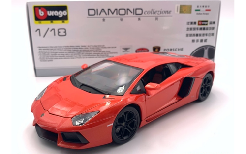 1/18 Bburago Lamborghini Aventador LP700-4 (Orange) Diecast Car Model