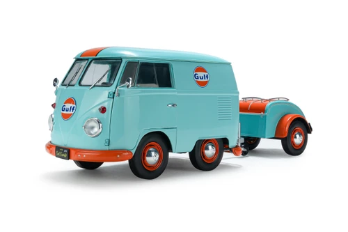 1/18 Solido Volkswagen Bus Cool Combi Oil Tribute Gulf Diecast Car Model
