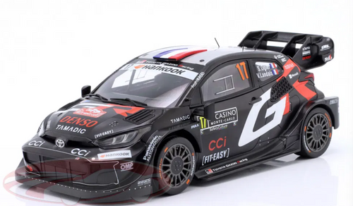 1/18 Ixo 2025 Toyota GR Yaris Rally1 #17 Winner Rallye Monte Carlo Toyota Gazoo Racing WRT Sébastien Ogier, Vincent Landais Car Model