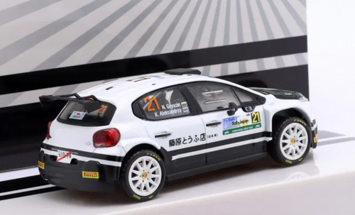 1/43 Ixo 2024 Citroen C3 Rally2 #21 7th Rallye Japan Nikolay Gryazin, Konstantin Aleksandrov Diecast Car Model