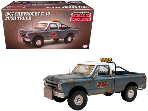 1/18 ACME 1967 Chevrolet K10 World of Outlaws Push Truck (Blue) Diecast Car Model