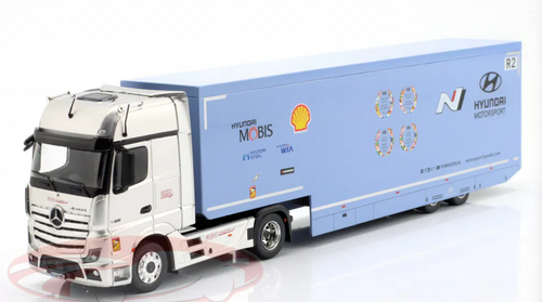 1/43 Ixo Mercedes-Benz Actros MP4 Race Car Transporter Hyundai Motorsport Diecast Model