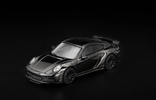 1/64 Poprace Porshce 911 992 Stinger GTR (Dark Chrome Black) Diecast Car Model