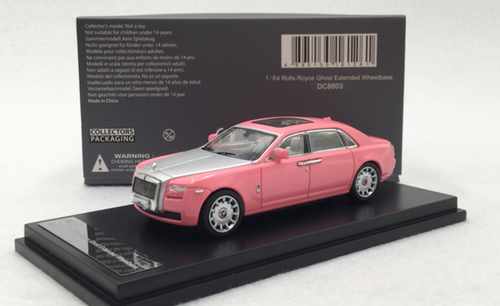 1/64 Rolls-Royce Ghost EWB Extended Wheelbase (Pink) Diecast Car Model