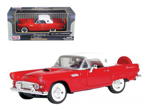 1/24 Motormax 1956 Ford Thunderbird Red Diecast Car Model