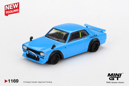 MINI GT LB★WORK  M4 Baby Blue MINIGT 1:64 BMW M4 LB☆WORKS Liberty Walk in Baby Blue – Model