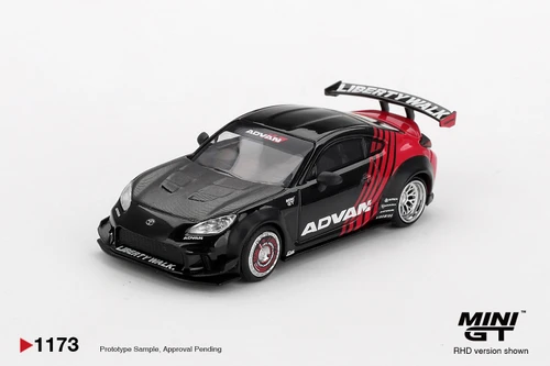 1/64 Mini GT Toyota GR86 LB★Nation Advan Diecast Car Model