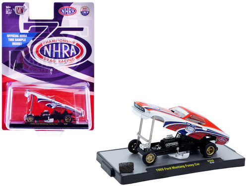 1/64 M2 Machines 1969 Ford Mustang Funny Car 75th Anniversary of NHRA Diecast Car Model