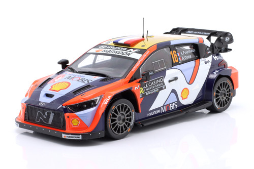 1/18 Ixo 2025 Hyundai i20 N Rally1 #16 3rd rally Monte Carlo Hyundai Shell Mobis WRT Adrien Fourmaux, Alexandre Coria Diecast Car Model