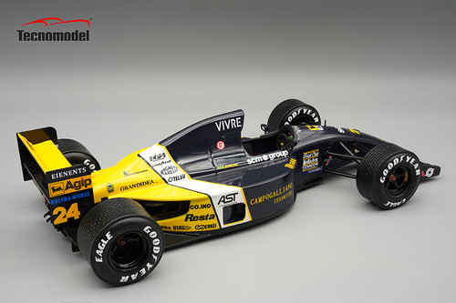 1/18 Tecnomodel Minardi M191 1991 Australian GP Driver: Roberto Moreno Car #24 Raining Tyres Limited Edition Car Model