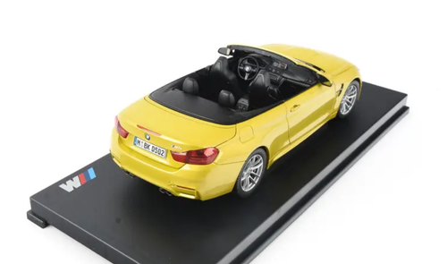 1/18 Dealer Edition BMW M4 F83 Convertible (Austin Yellow) Diecast Car Model