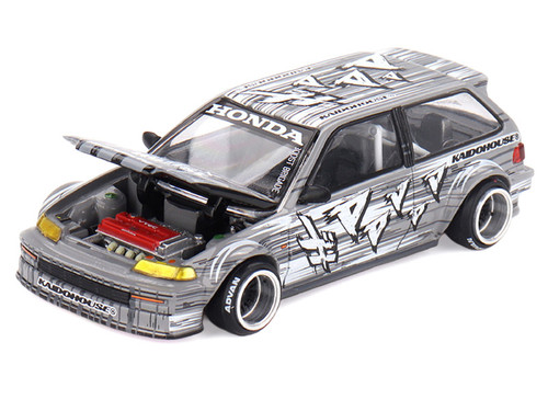 1/64 Kaido House Honda Civic (EF) Kaido Manga V1 (Grey) Diecast Car Model