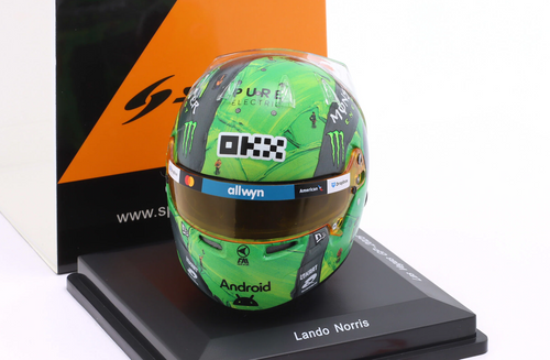 1/5 Spark McLaren Formula 1 Team - Lando Norris - Las Vegas GP 2025 Helmet Model