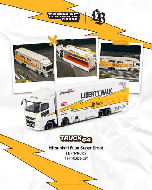 1/64 Tarmac Works Mitsubishi Fuso Super Great LB-Trucks (White
