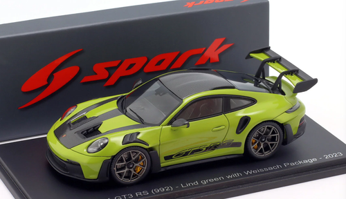 1/43 Spark 2023 Porsche 911 GT3 RS (992) Weissach Package (Lind Green) Car Model