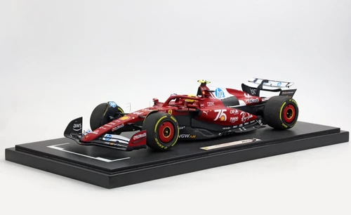1/12 BBR 2025 Formula 1 Monaco GP Ferrari SF25 #44 Lewis Hamilton 75 Years Shell Livery Car Model