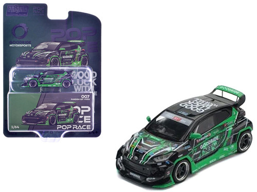 1/64 Poprace Toyota Pandem GR Yaris MotorSports (Green) Diecast Car Model