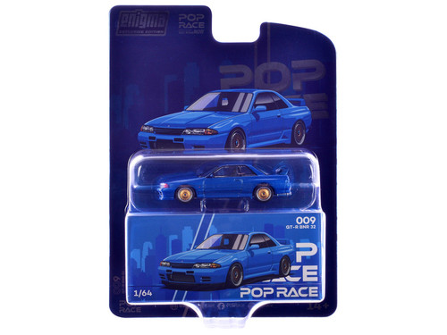 BB様　3 1/64 Poprace Nissan Skyline GT-R R32 (Bayside Blue) Diecast Car