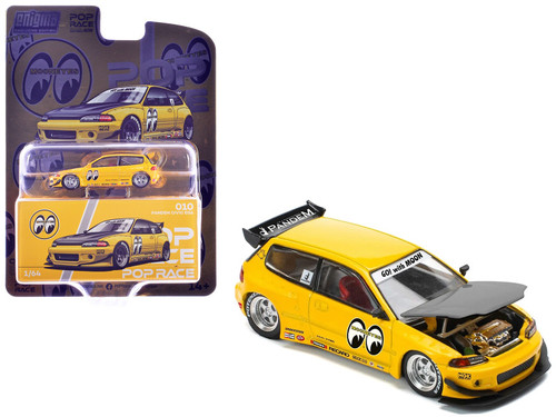 1/64 Poprace Honda Pandem Civic EG6 V1.5 MOONEYES Diecast Car