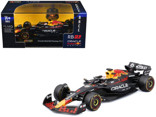 1/43 BBurago 2025 Formula 1 Max Verstappen Red Bull RB21 #1 Car Model with Driver Figure