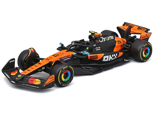 1/43 BBurago 2025 Formula 1 Lando Norris McLaren MCL39 #4 Winner Australian GP Car Model